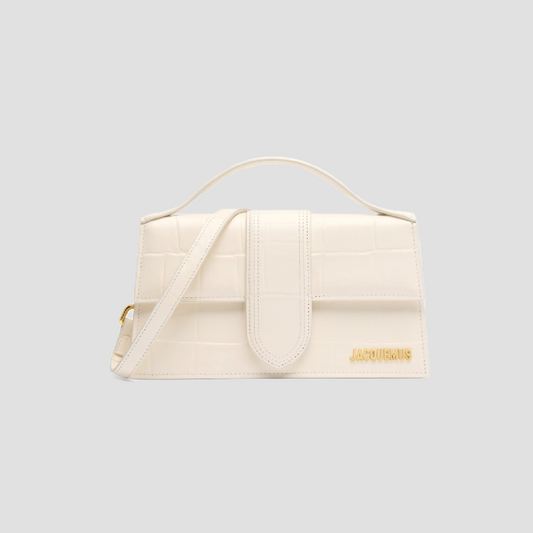 JACQUEMUS LE GRAND BAMBINO CROCODILE LIGHT IVORY 213BA007-3164-115