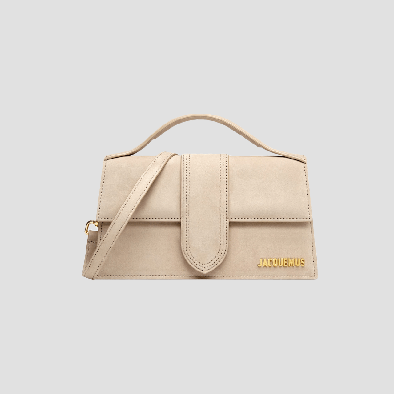 JACQUEMUS LE GRAND BAMBINO SUEDE DARK BEIGE 213BA007-3066-180
