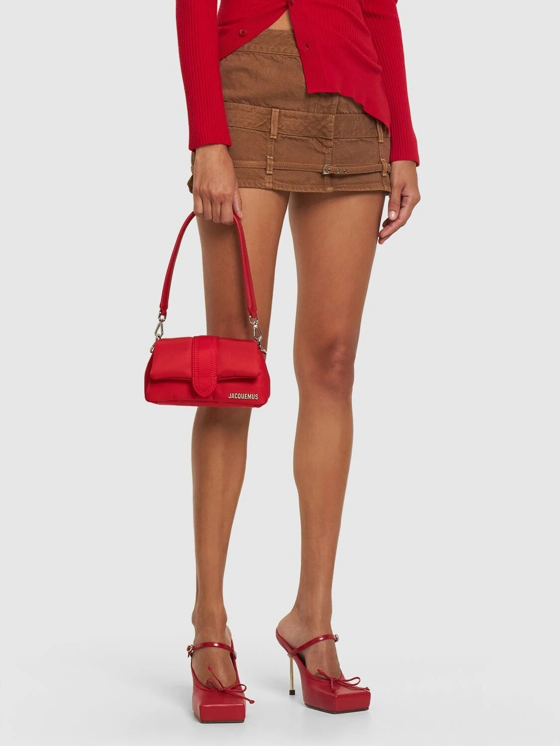 nữ mang túi JACQUEMUS LE PETIT BAMBIMOU NYLON RED 236BA307-3138-470