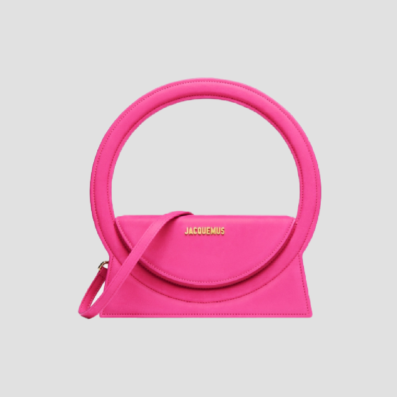 JACQUEMUS LE SAC ROND DARK PINK 221BA015-3066-450