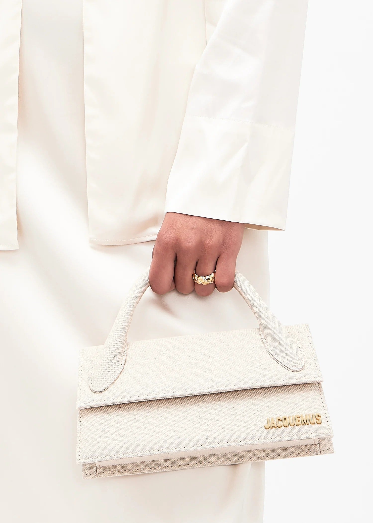 mẫu mang túi Jacquemus The Long Chiquito Light Greige 213BA004-3071-140