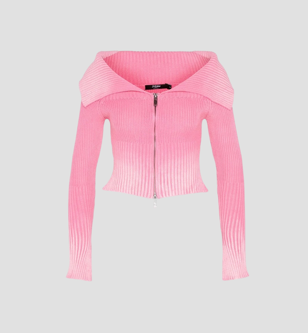 JADED LONDON CANDY PINK TRIBECA KNITTED TOP