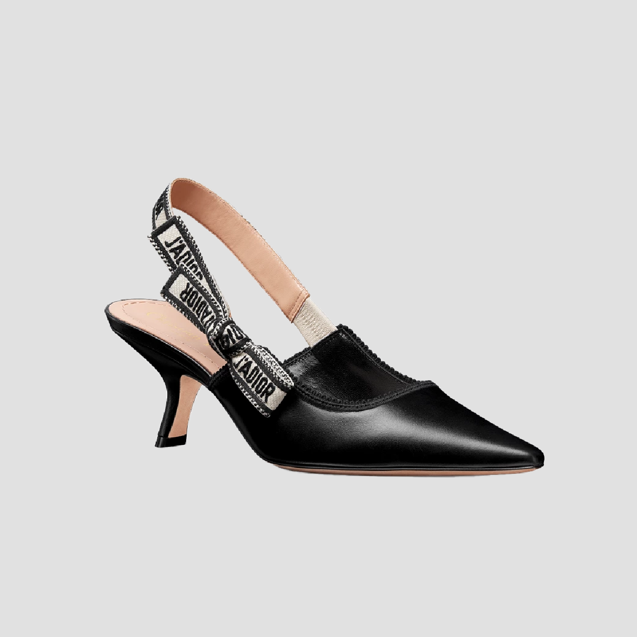 J'ADIOR SLINGBACK PUMP BLACK CALFSKIN KCV024CEY_S900