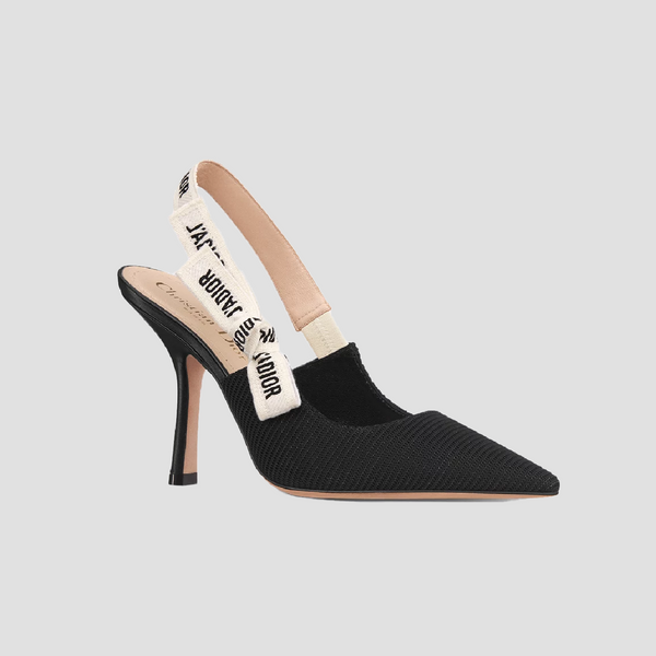 J'ADIOR SLINGBACK PUMP BLACK FRABRIC 100M KCC201TFL_S900