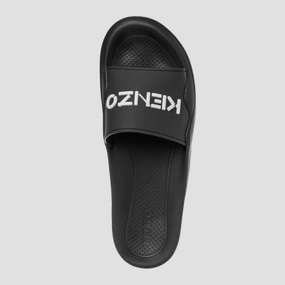 chi tiết dép KENZO BLACK LOGO SLIDES FA65MU103P64.99