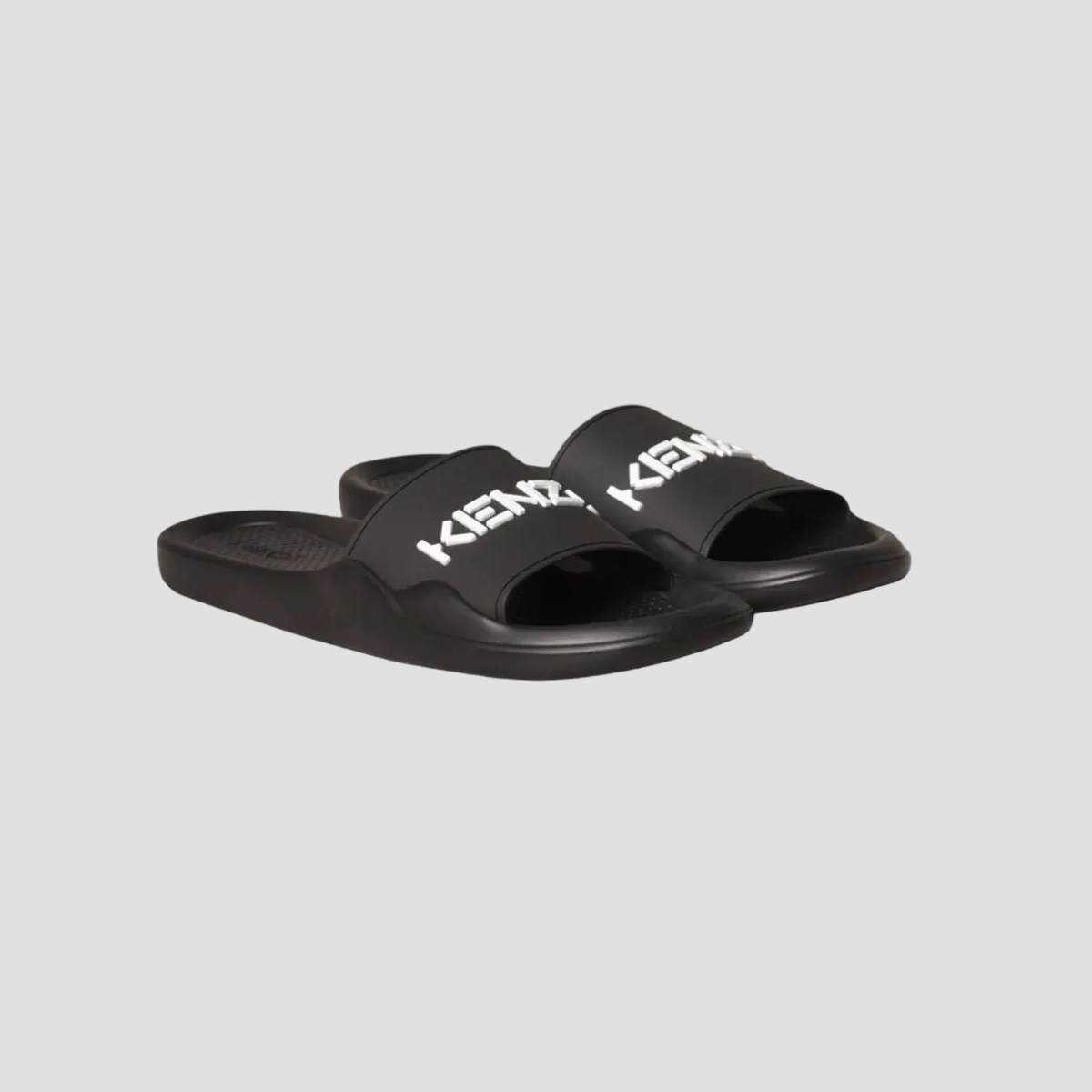 KENZO BLACK LOGO SLIDES FA65MU103P64.99