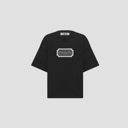 Kids' Christian Dior Couture Black Cotton Jersey T-Shirt 4SBK23TEEB_Y900