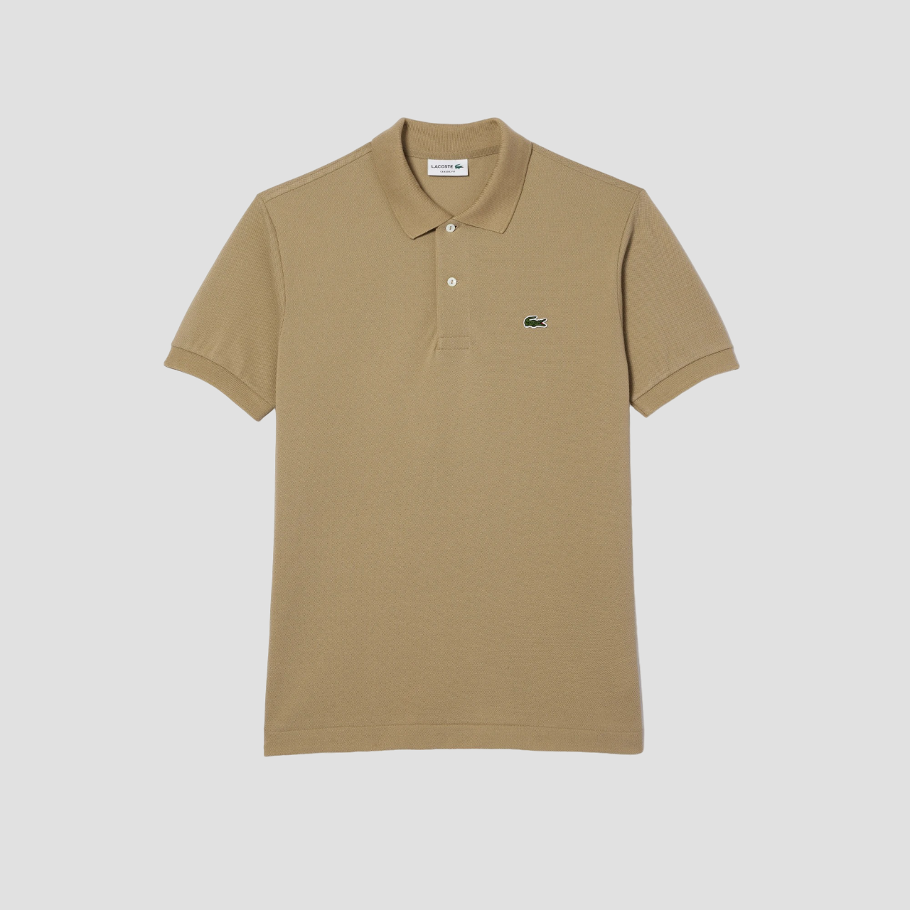 LACOSTE CLASSIC FIT L.12.12 ORIGINAL PIQUÉ POLO SHIRT BEIGE CB8