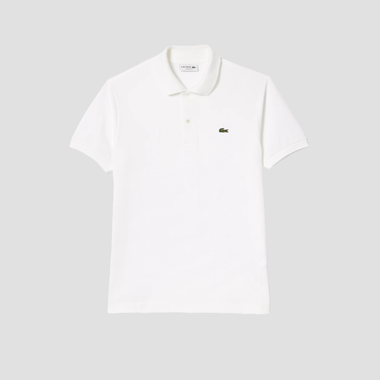 LACOSTE CLASSIC FIT L.12.12 ORIGINAL PIQUÉ POLO SHIRT WHITE