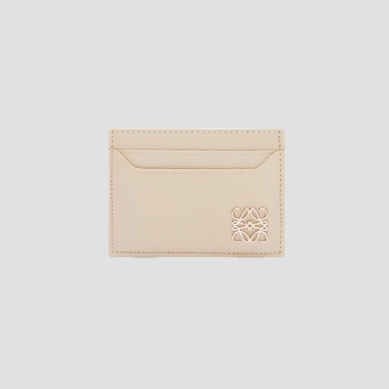 Loewe Anagram Card Holder in Pebble Grain Calfskin – Light Ghost C821075X04-1769