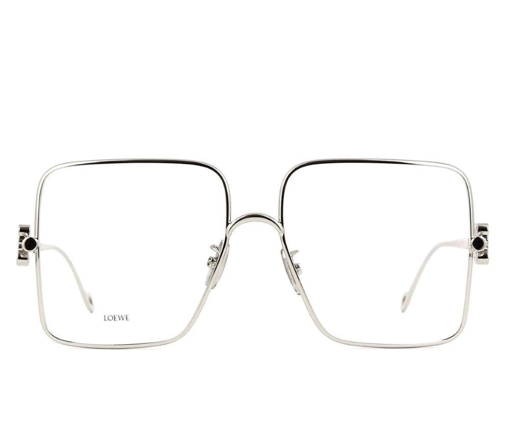 mặt trước kính LOEWE LW50038U 016 SQUARE EYEGLASSES SILVER Authentic tại BlankRoom