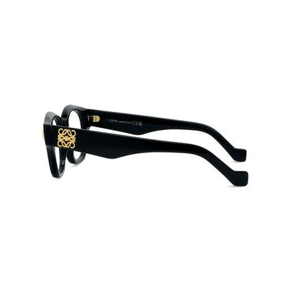 beside Loewe LW50096I 001 Anagram Round-Square Black Eyeglasses