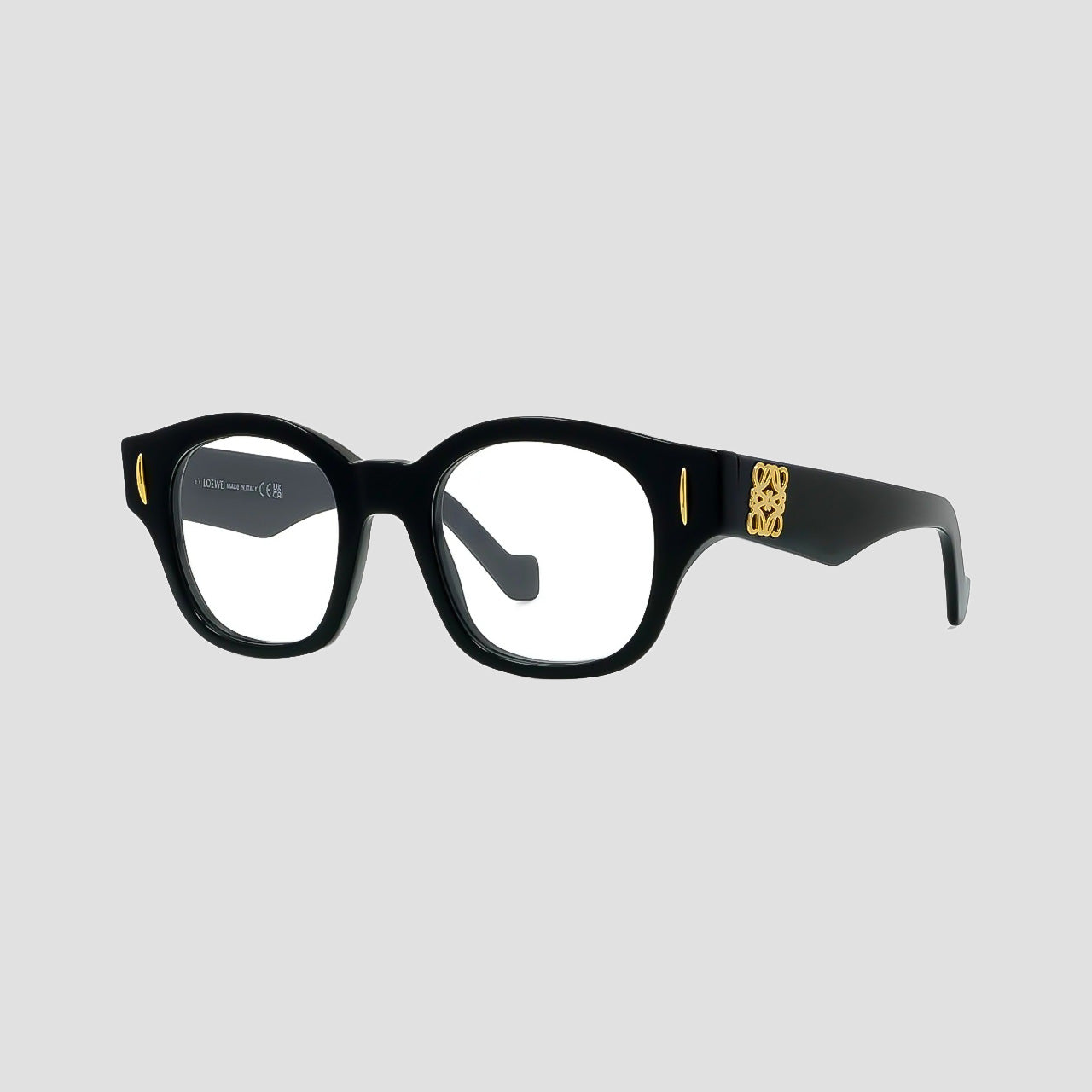 Loewe LW50096I 001 Anagram Round-Square Black Eyeglasses