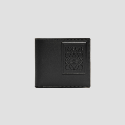 Loewe Puzzle Bifold Coin Wallet in Black Satin Calfskin C565501X05 1100