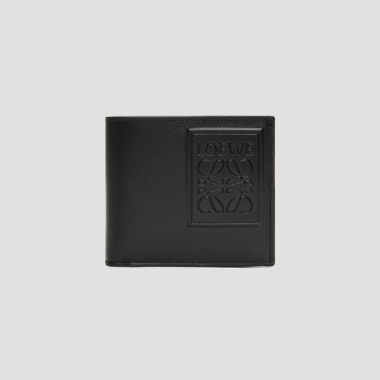 Loewe Puzzle Bifold Coin Wallet in Black Satin Calfskin C565501X05 1100