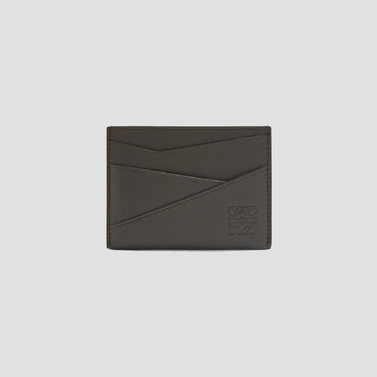 Loewe Puzzle Card Holder in Classic Calfskin – Dark Grey C510Q77X02-1220