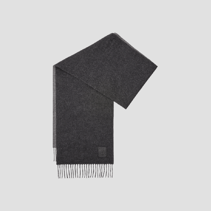 Loewe Scarf in Wool and Cashmere Black/Grey F811251X06-1114