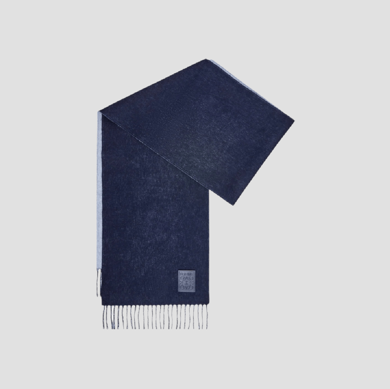 Loewe Scarf in Wool and Cashmere Navy/Light Blue F811251X06-5142