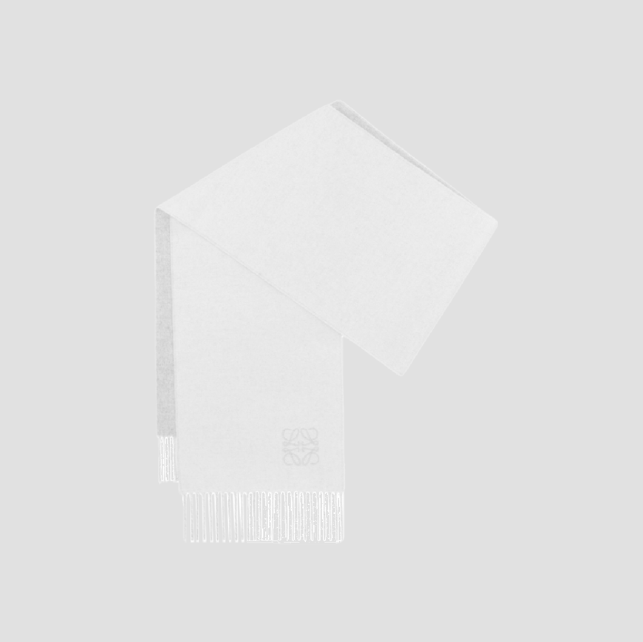 Loewe Scarf in Wool and Cashmere White/Light Grey F811251X06-2013
