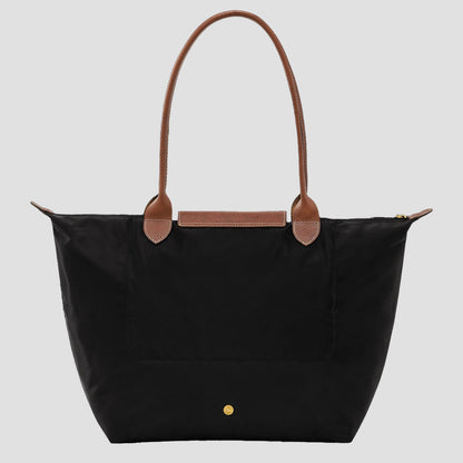 behind of Longchamp Le Pliage Original Tote Bag L – Black L1899089001