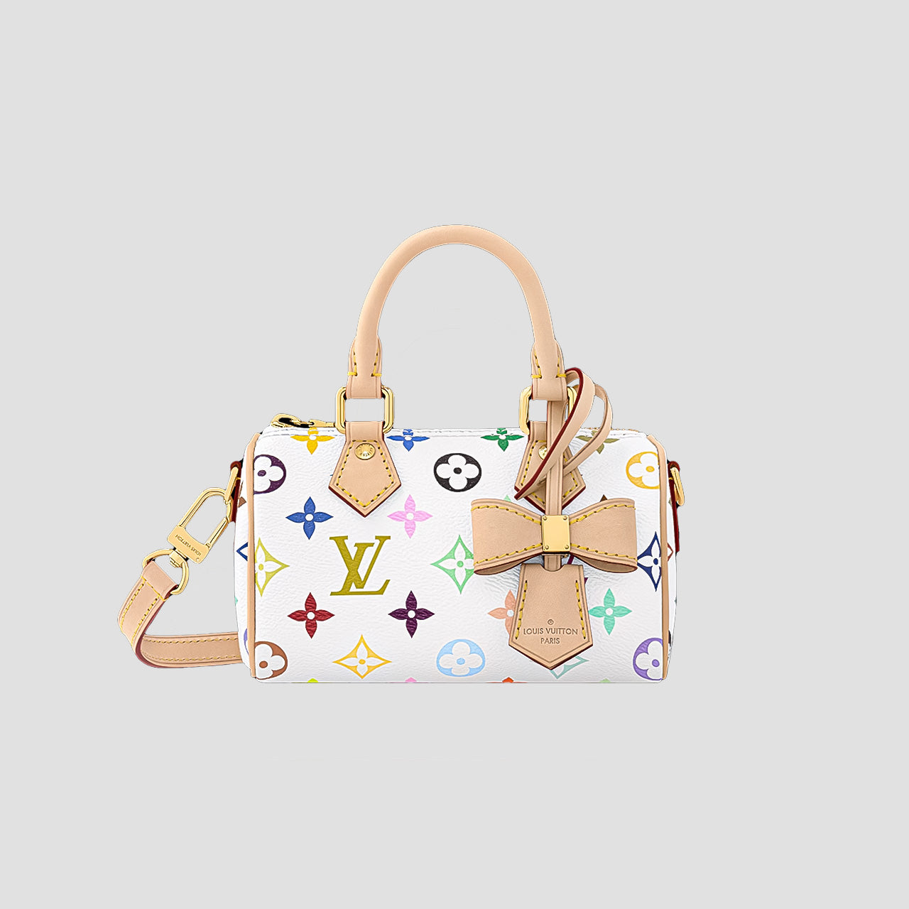 Louis Vuitton x Takashi Murakami Nano Speedy Multicolor Blanc M13391