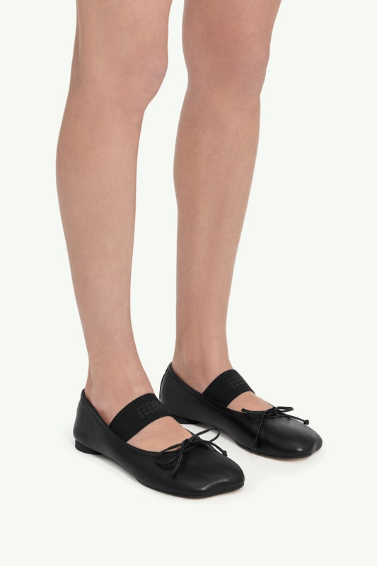 wearing Maison Margiela Anatomic Numeric Ballerinas Black S59WZ0099-P3628-T8013