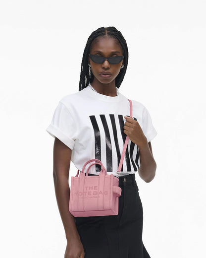 wearing Marc Jacobs The Leather Crossbody Tote Bag Ribbon Pink H053L01RE22-669