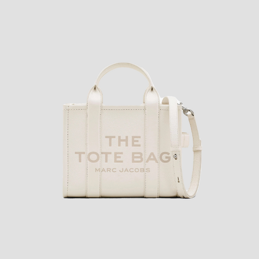 Marc Jacobs The Leather Small Tote Bag Cotton Silver H009L01SP21_140