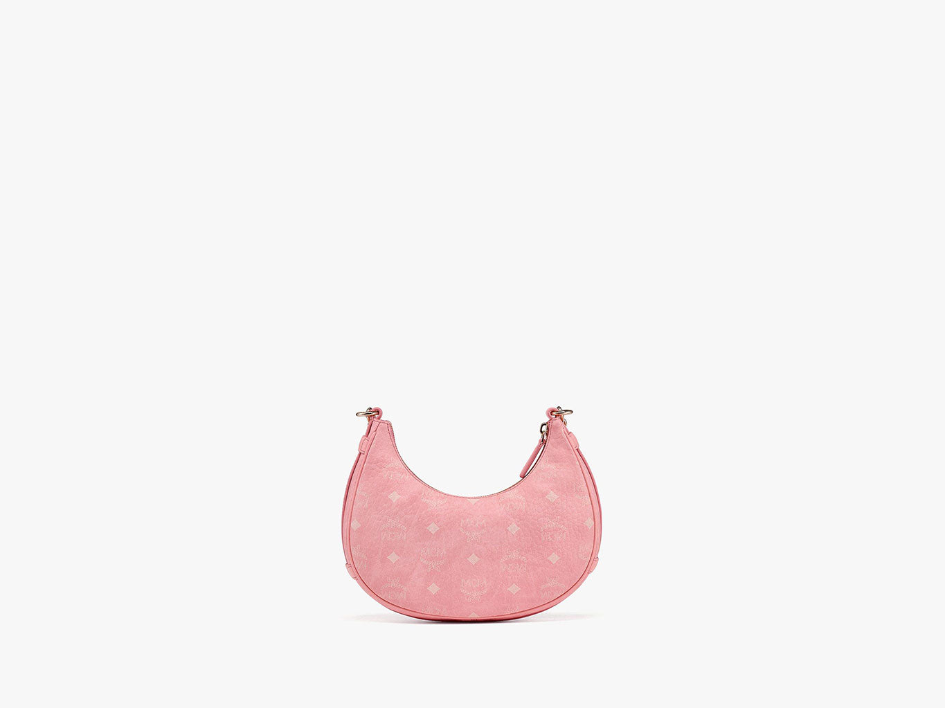 mặt sau MCM AREN CRESCENT HOBO IN BLOSSOM PINK VISETOS MWHCATA11QZ001