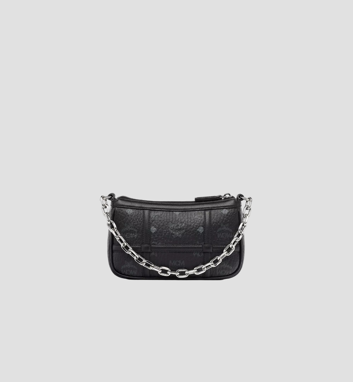 MCM AREN SHOULDER BAG IN BLACK VISETOS