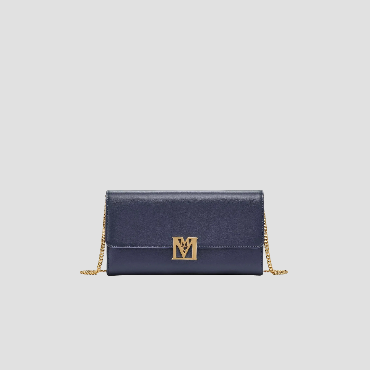 MCM MENA CROSSBODY WALLET IN BLUE LEATHER MYLBSLM01R4001