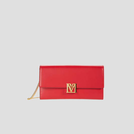 MCM MENA CROSSBODY WALLET IN RED LEATHER MYLBSLM01VZ001