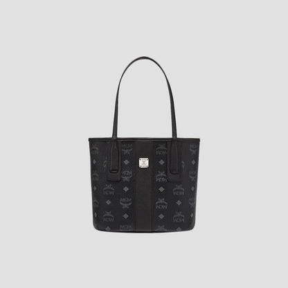 MCM Mini Reversible Liz Shopper in Visetos Black MWPDALR01BK001