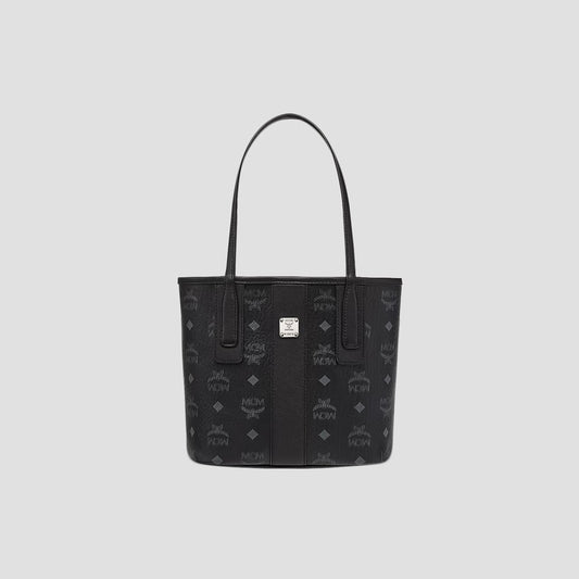 MCM Mini Reversible Liz Shopper in Visetos Black MWPDALR01BK001