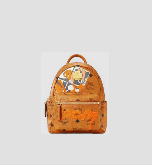 MCM MINI STARK BEBE BOO IN BERLIN BEAR VISETOS COATED CANVAS BACKPACK