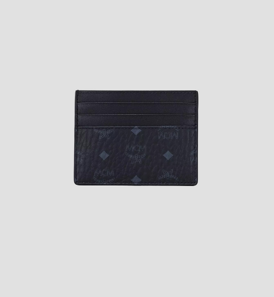 MCM Money Clip Card Case in Black Visetos Original MXCAAVI02BK001