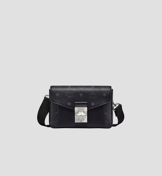 MCM SMALL VIKTOR CROSSBODY IN BLACK VISETOS