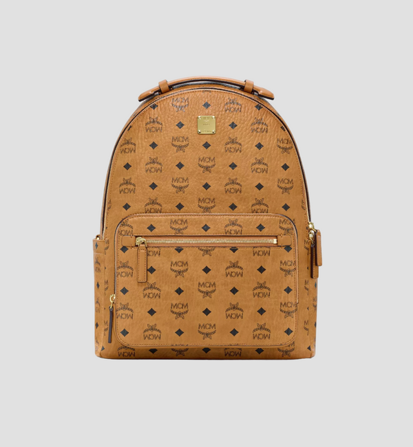 MCM STARK MEDIUM BACKPACK IN COGNAC VISETOS