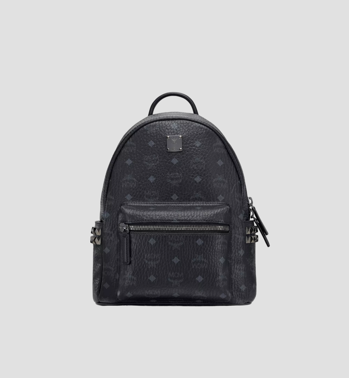 MCM STARK SIDE STUDS BACKPACK IN BLACK VISETOS