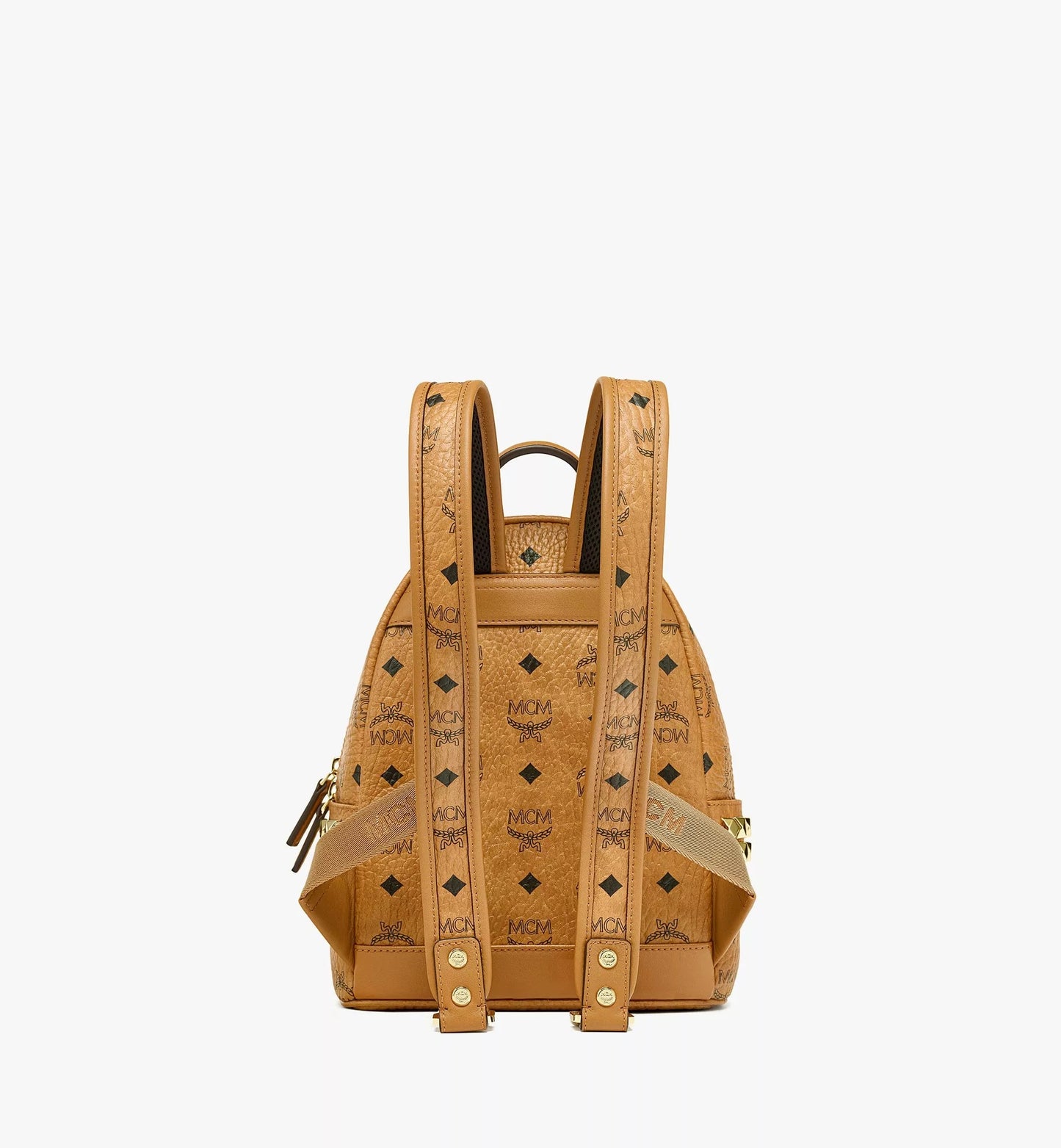 mặt sau MCM STARK SIDE STUDS MINI BACKPACKS IN COGNAC VISETOS MMKDSVE10CO001