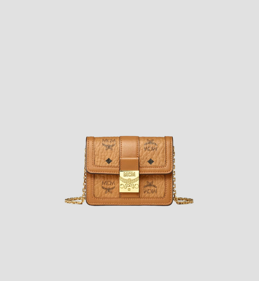 MCM TRACY CARD HOLDER IN COGNAC VISETOS