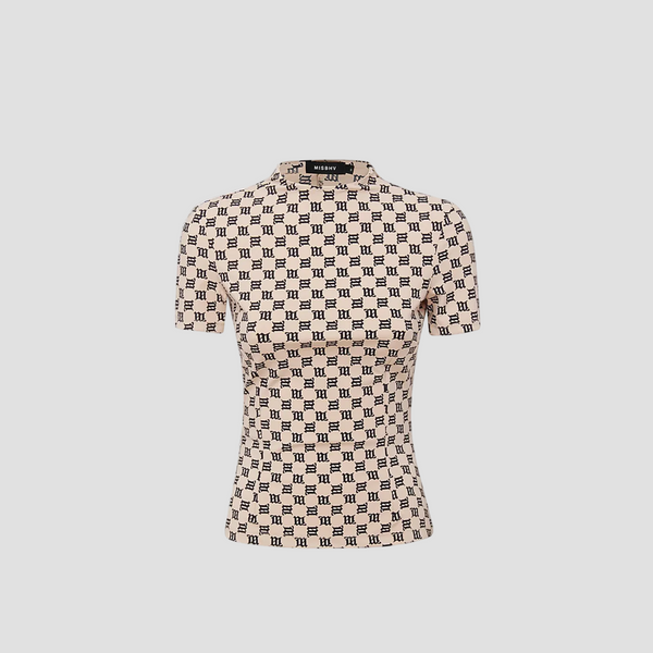 MISBHV BEIGE MONOGRAM T-SHIRT 3021W137
