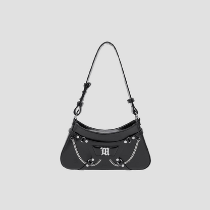 Misbhv Black Leather Fetish Shoulder Bag 230A405