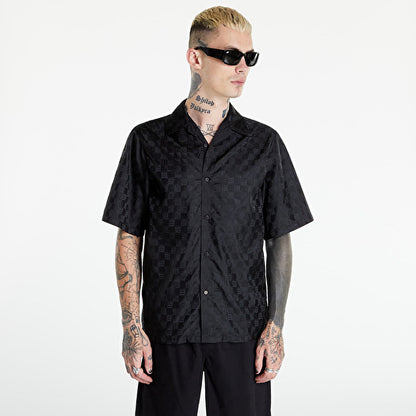 nam mang áo MISBHV BLACK NYLON MONOGRAM SHORT-SLEEVE SHIRT 3022M121