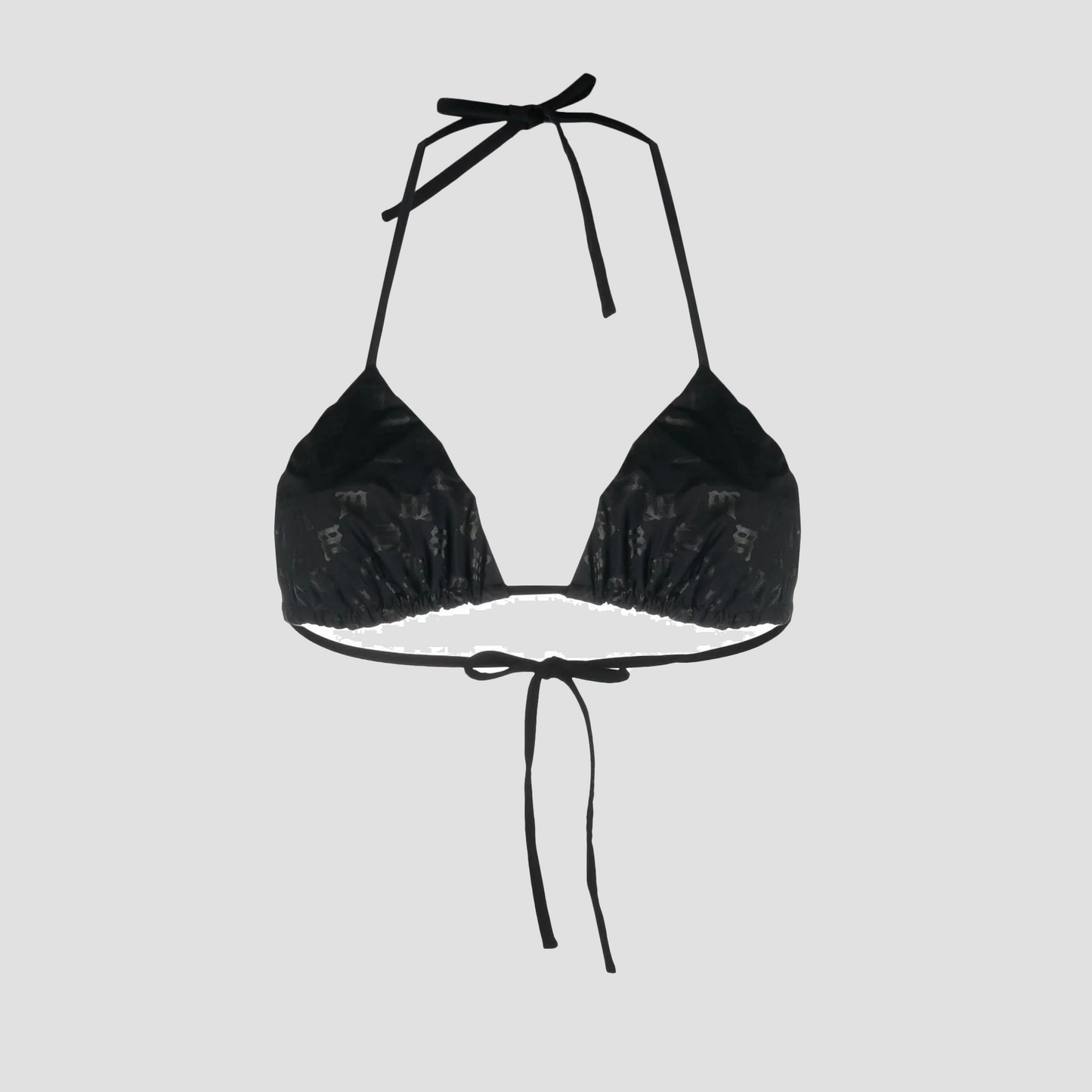 MISBHV BLACK SWIM MONOGRAM BIKINI BRA 022W658