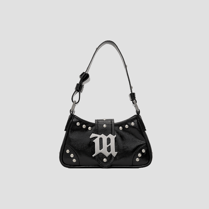 Misbhv Stud Black Leather Smal Shoulder Bag 240A435
