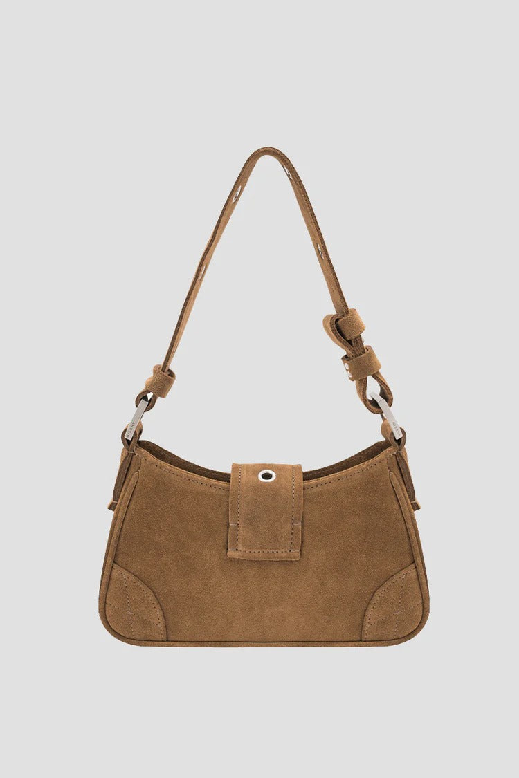 mặt sau MISBHV TABACCO SUEDE SHOULDER BAG SMALL 122A408