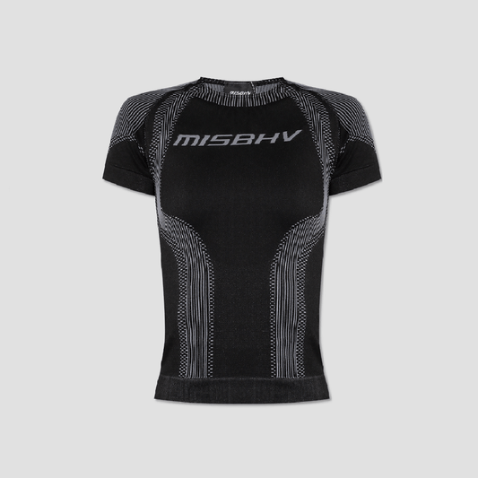 Misbhv Women Muted Black Sport T‑Shirt 231W542