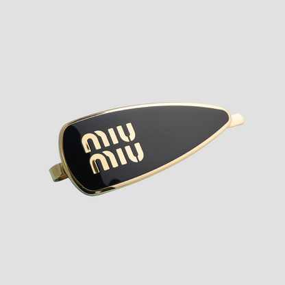 MIU MIU 5IF147 2F6T F0002 HAIR PIN BLACK