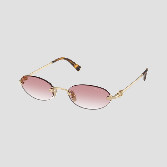 Miu Miu MU A54S ZVN70O Logo Sunglasses Gradient Pink Lenses SMUA54_EZVN_FE70O_C_051